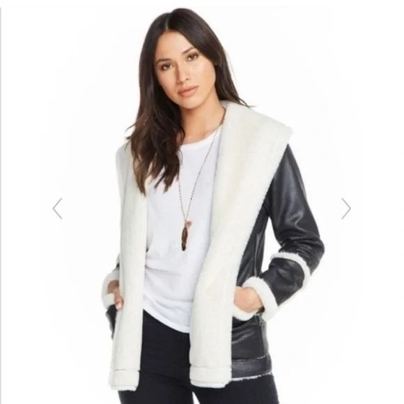 Chaser Faux Fur Lined Suede Open
Front Jacket XS NEW NWT - Picture 1 of 7